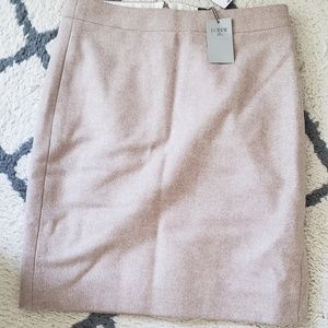 J. Crew camel color wool pencil skirt- never worn!